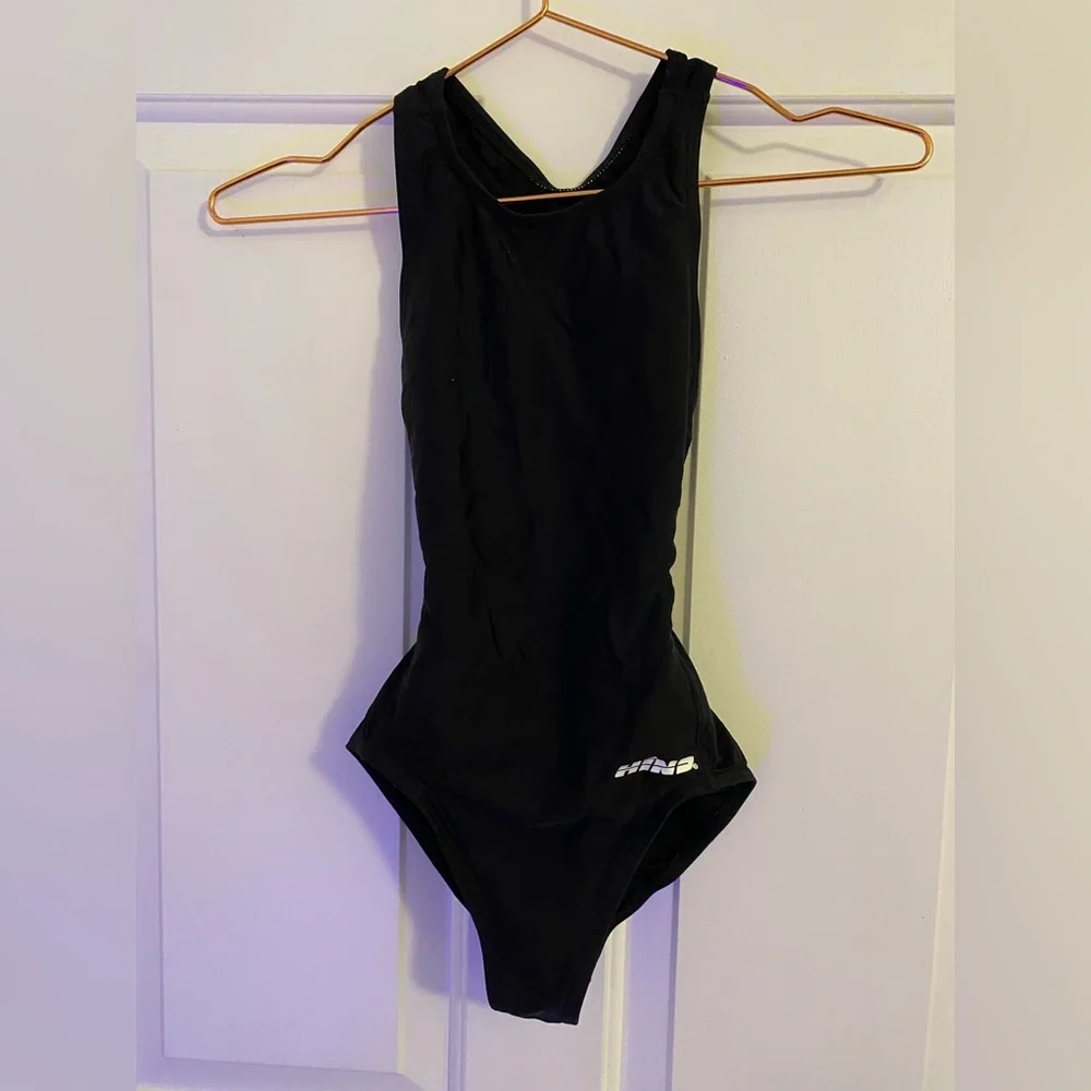 Hind Black youth girls one piece swimsuit